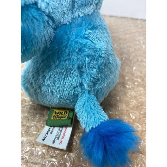 Wild Republic baby Blue Purple Elephant  5.5 inch Plush Sparkle Eyes 2015 - Picture 4 of 7